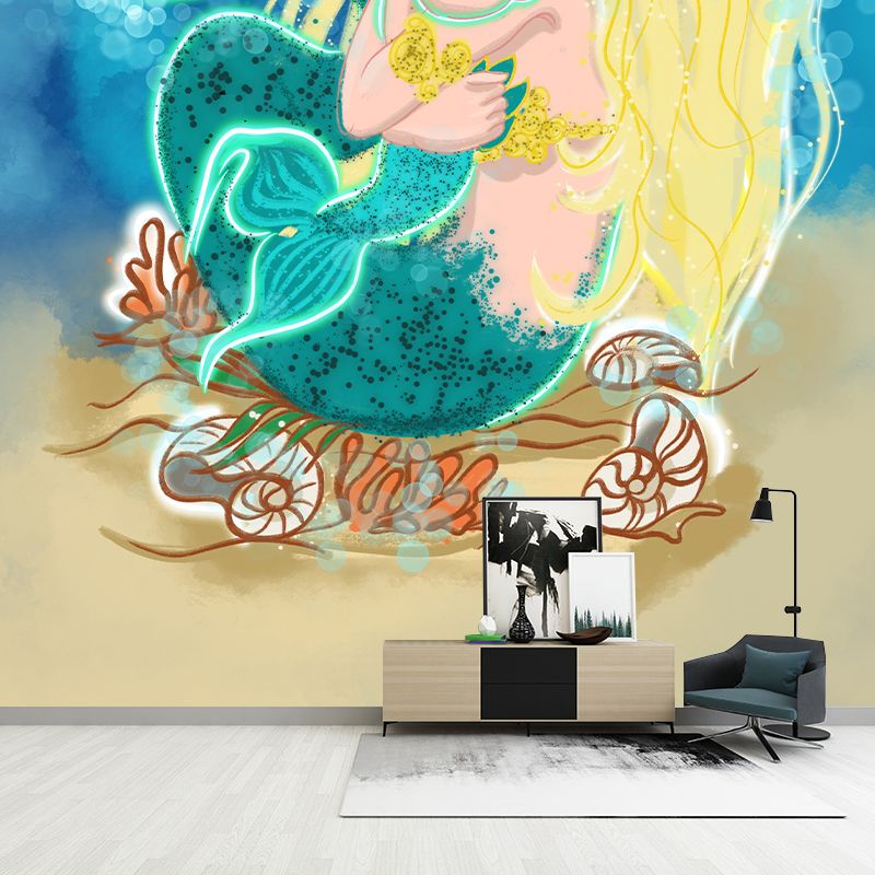 Cartoon Characters Wallpaper Mildew Resistant Sleeping Room Wall Mural