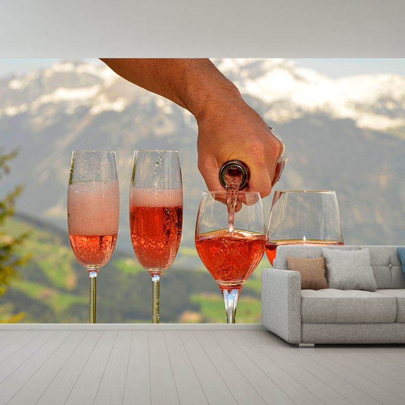 High Alcohol Content Wall Mural for Pub Mildew Resistant Wall Covering