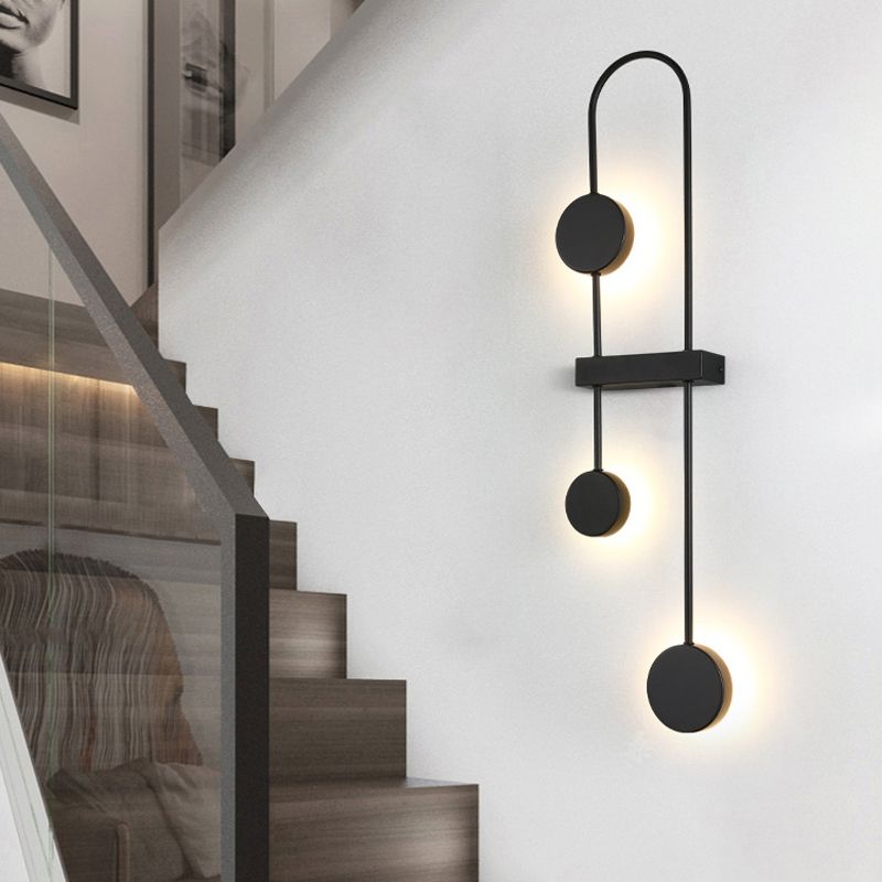 Modern Wall Light Fixture Metal 3 Light Wall Mounted Lighting for Living Room