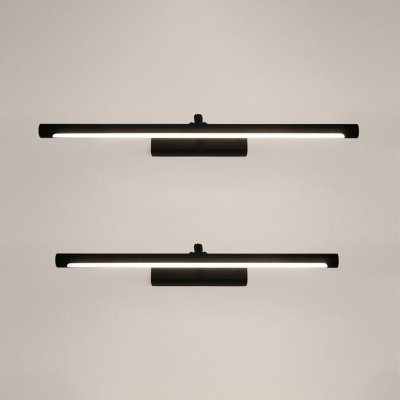 Linear Shade Swing Arm Wall Lighting Modern Style Metal 1 Light Sconce Lamp in White