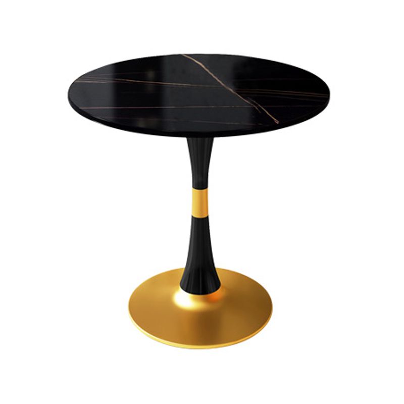Round Traditional Luxury Dining Table Sintered Stone Table with Tulip Base