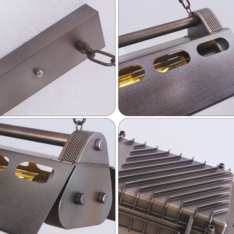 Accesorio de iluminación de la isla triangular metal estilo loft lámpara de billar de restaurante 1 cabeza