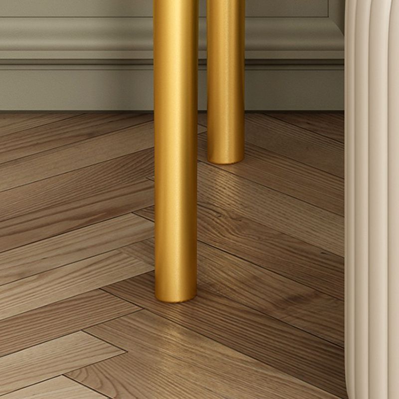 Glam Slate Top Vanity Table and Stool Set 4 Drawer Dressing Table