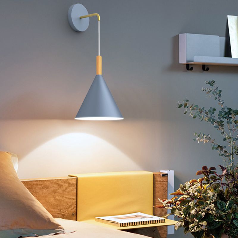 Modern Style Geometric Wall Lamps Metal 1 Light Sconce Lights