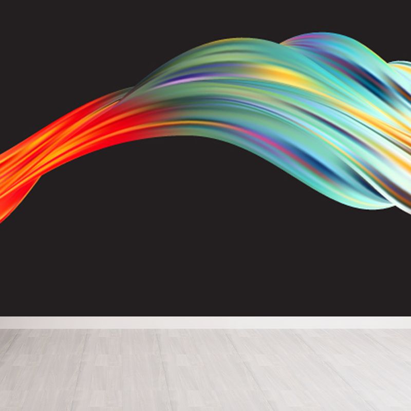 Bright Twist Pattern Mural Decal Moisture Resistant Modern House Interior Wall Art