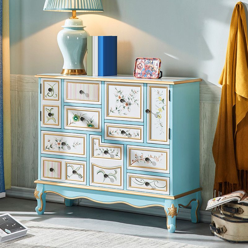 Nautical Chest Bedroom Solid Wood Storage Chest with Drawers