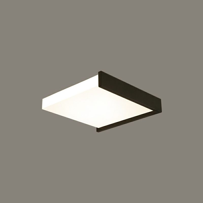 Nordic Square Led Flush Mount Deckenbefestigung Acryl Schlafzimmer Flush Licht in Schwarz und Weiß