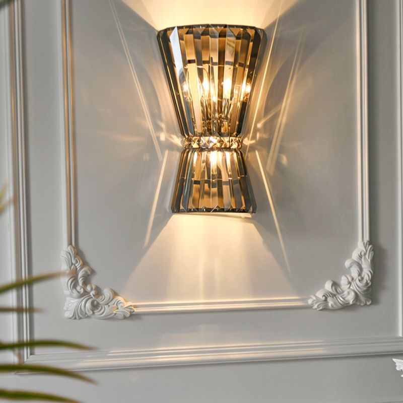Geometric Shape Crystal Wall Light Modern 2 Lights Wall Light Sconce