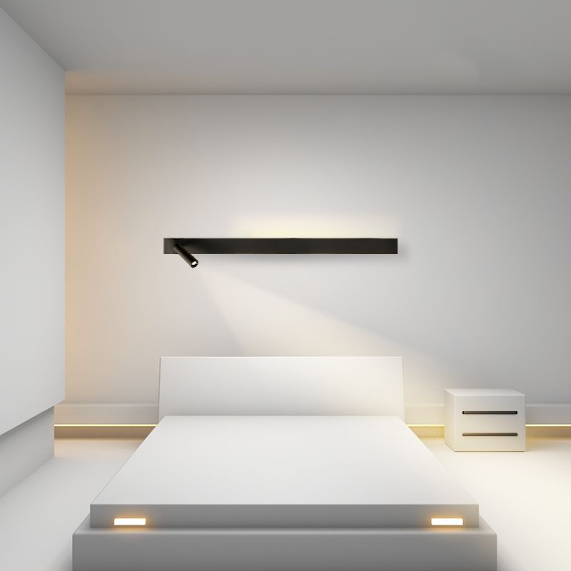 Metal Square Shape Wall Light Modern Style 2-Lights Reading Wall Mounted Light Fixture