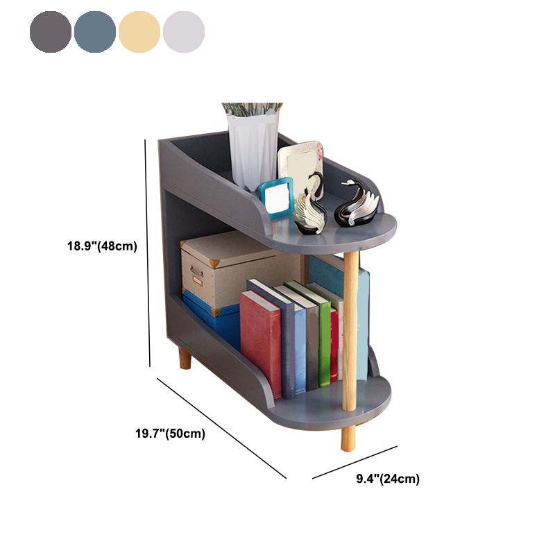 Engineered Wood Contemporary Shelf Bookcase Standard Open Bookcase