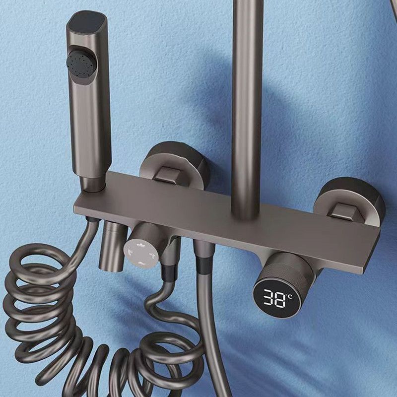 Modern Wall Mounted Shower System Dual Shower Head Shower Set