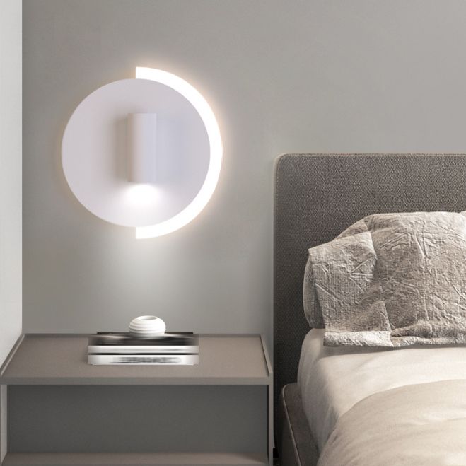 Modern Rotatable Sconce Light Metal 2 Light Wall Lamp in White