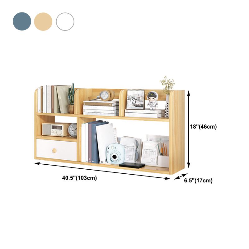 Modern Style Bookshelf Open Back Engineer Wood Bookcase for Office