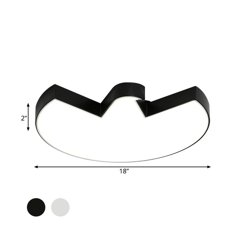 White/Black Pigeon Ceiling Flush Contemporary Acrylic LED Flushmount Lighting for Bedroom