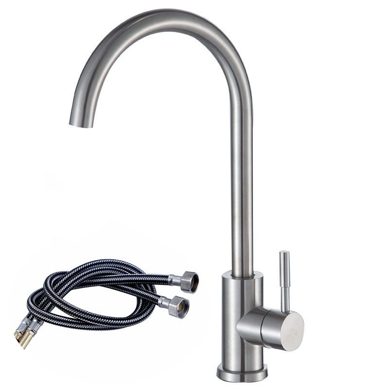 Modern 1-Handle Faucets 304 Stainless Steel with Water Dispenser Standard Kitchen Faucets