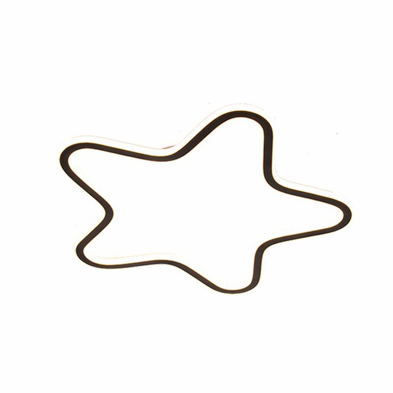 Simplicity Star Plafoniera da incasso a soffitto in acrilico per cameretta dei bambini Lampada da incasso a LED in nero