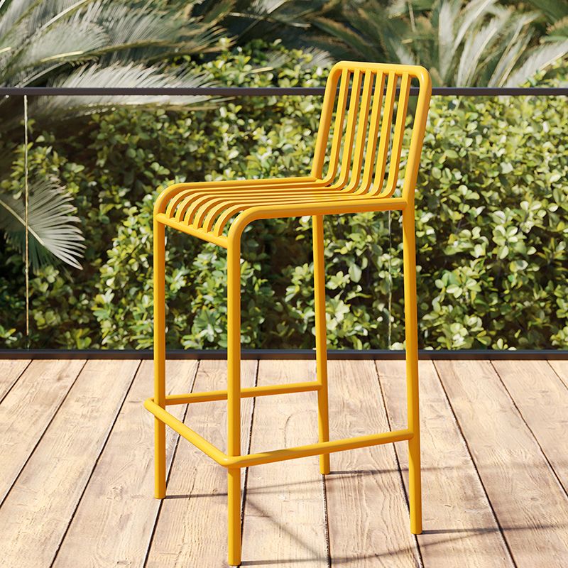 Industrial Low Back Counter Stool Metal Counter Stools for Home Use
