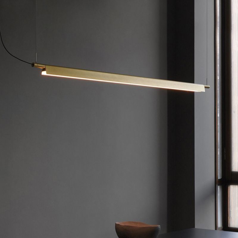 Estilo contemporáneo lineal isla light light metal 1- Light Island Colgante