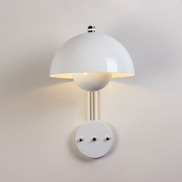 Modern Style Metal Wall Lighting Fixtures 1-Light Dome Sconce Light Fixture