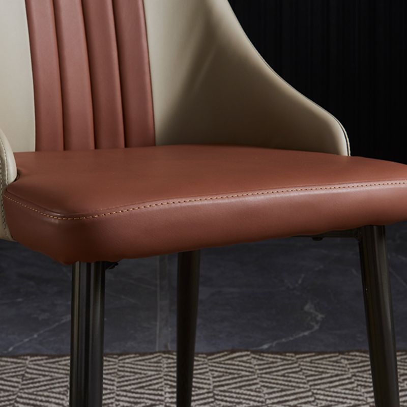 Silla de comedor de metal industrial Sillas de comedor de cuero PU para uso en restaurantes