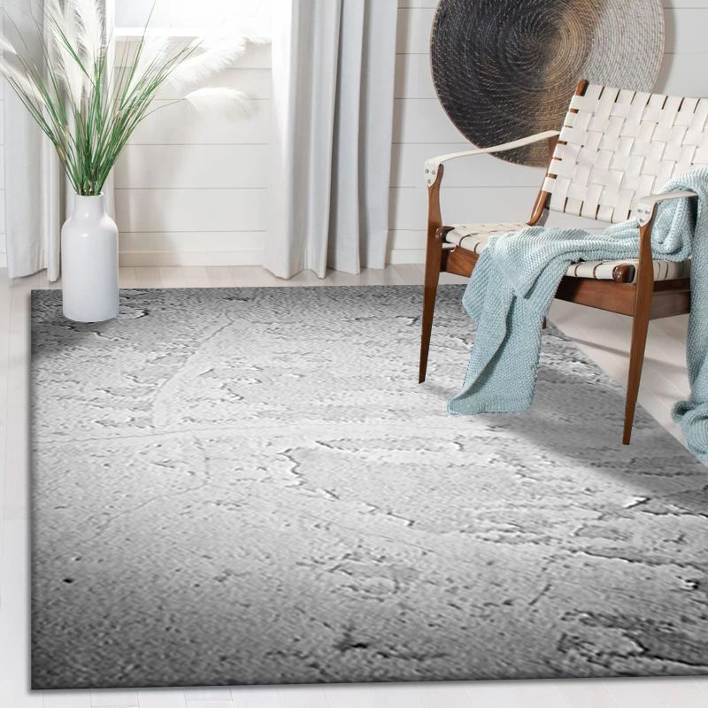 Dark Brown Modern Rug Polyester Graphic Rug Stain Resistant Rug for Drawing Room