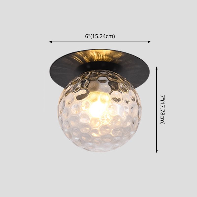Globe Ceiling Mounted Fixture Minimalist Style Glass Ceiling Mount Light Fixture