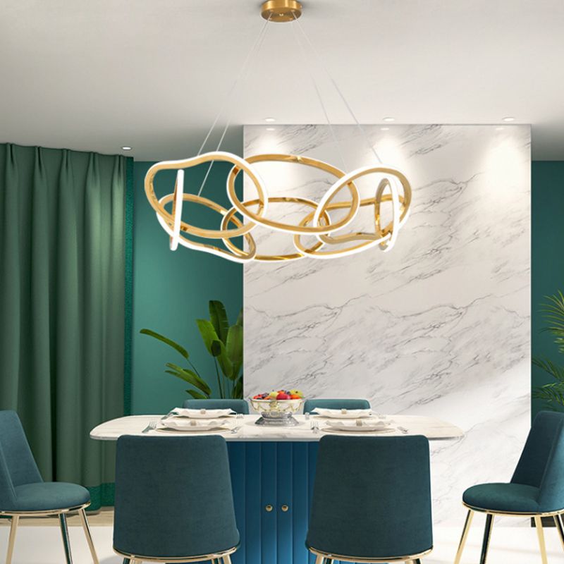 Lámpara lineal lámpara de lámpara de lámpara múltiple LED colgante para dormitorio para dormitorio