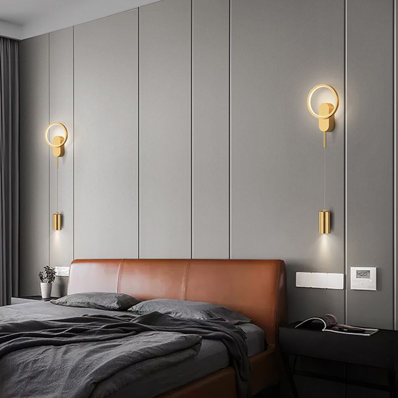 Metal Geometric Wall Sconce Lights Modern 2 Lights Wall Lighting Fixtures