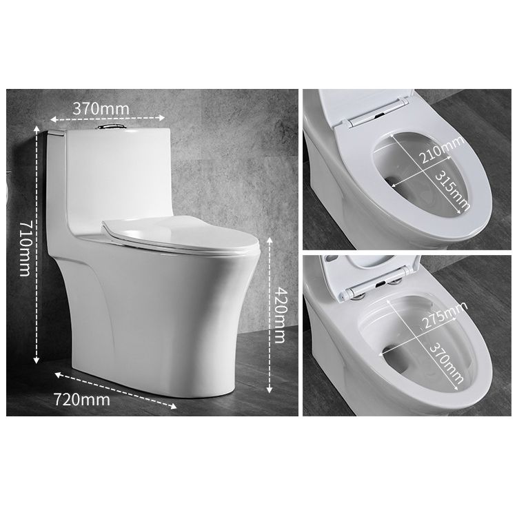 Modern Flush Toilet One Piece Toilet All-In-One Siphon Jet Toilet