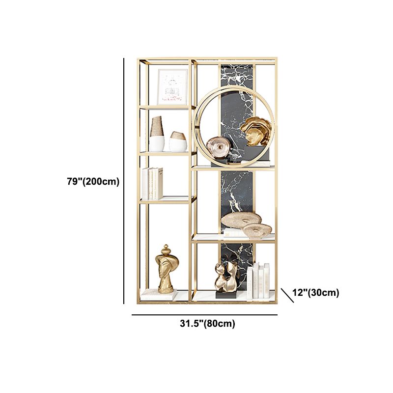 11.81 "W Bookcase Glam Style Open Back Bookcase per Home Office