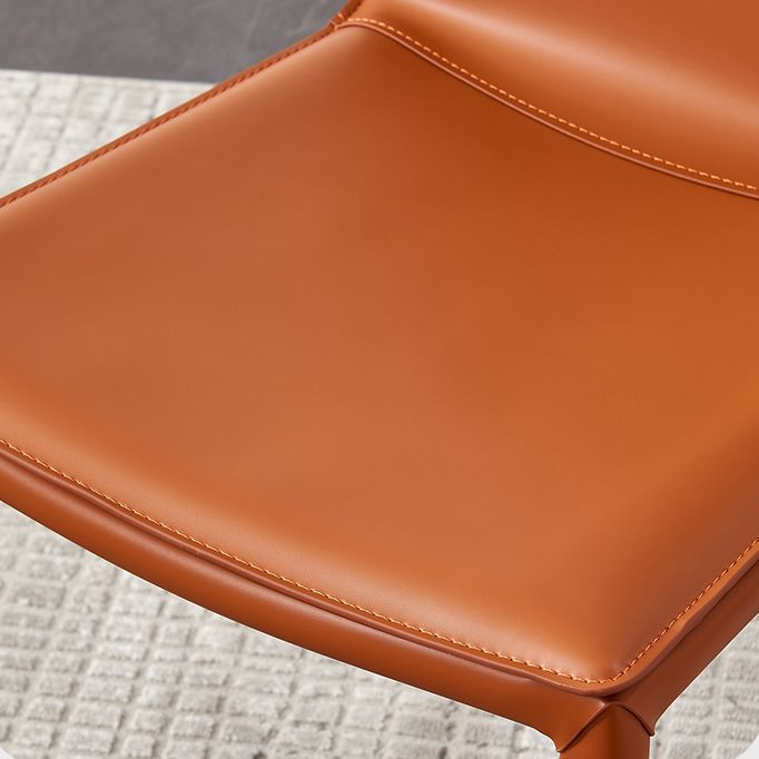 Modern Style Leather Dining Armless Chair Metal Side Chair for Home Use