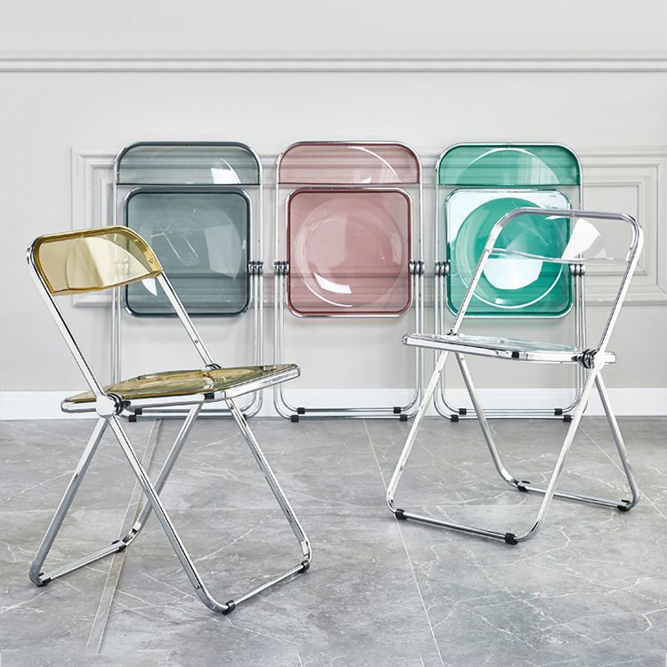 Metal sin brazos del estilo nórdico que cena la silla lateral plegable apilable de las sillas para el uso en el hogar