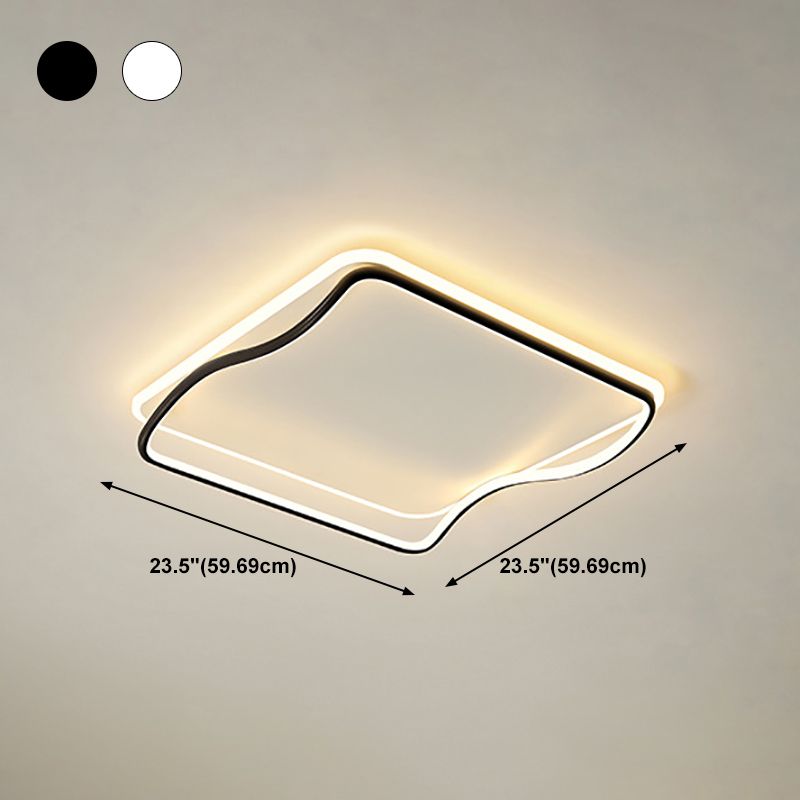 Modern LED Flush Mount Massimale Luce Simplicity Linear Massimale Montaggio Lampada