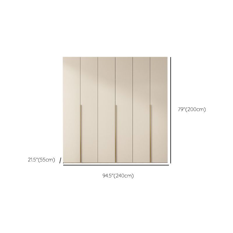 Wooden Wardrobe Armoire with Shelves Modern Wardrobe Cabinet