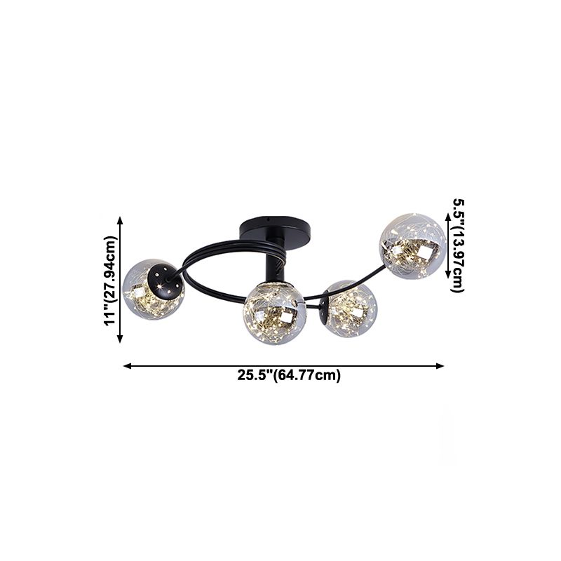 Creatieve Sputnik inbouwlamp moderne slaapkamer woonkamer plafondlamp