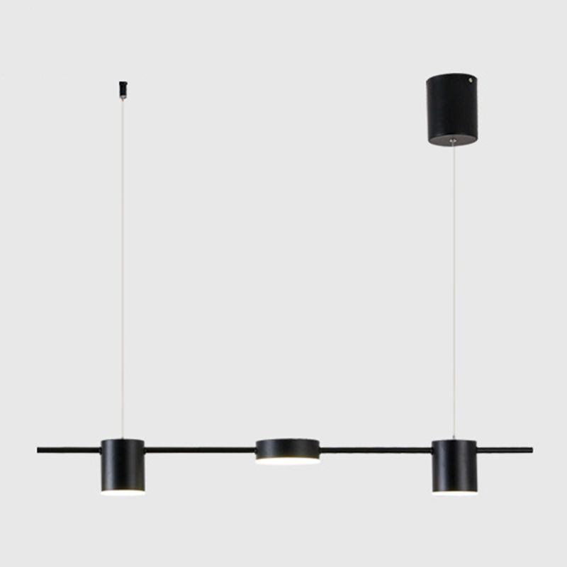 Lámparas modernas de restaurantes LED de restaurante múltiple de cilindro con sombra acrílica