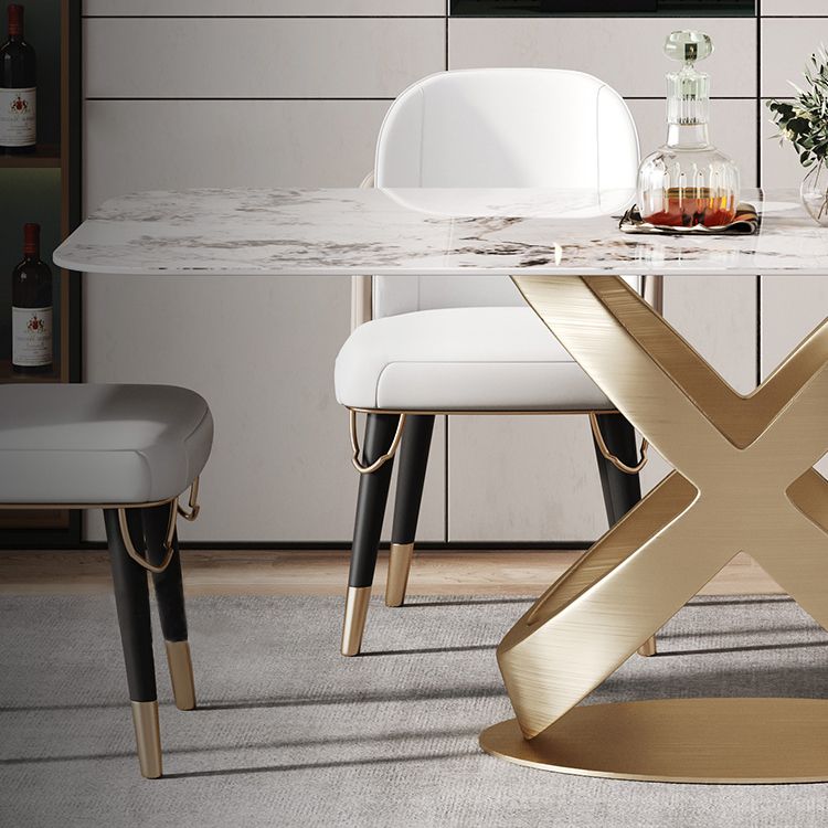 Glam 1/2/5/6/7 Pieces Dining Set Sintered Stone Dining Table Set for Dining Areas