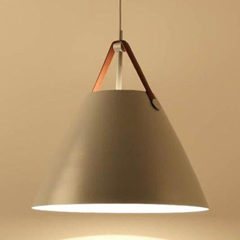 Modern Macaron Cone Shape Hanging Light Metal 1 Light Pendant Lamp for Kitchen