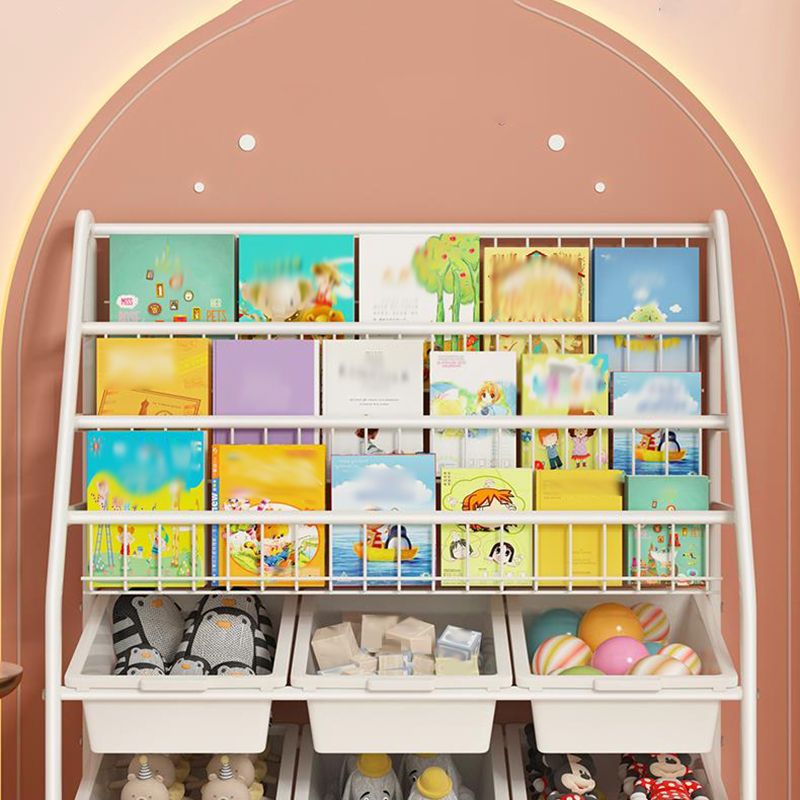 Metal Closed Back Standard Bookshelf Shelves Included Bookcase for Study Room