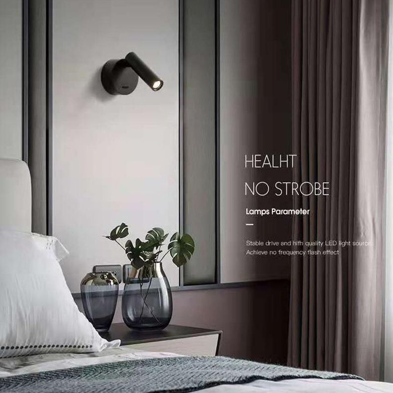 Modern Cylinder Wall Mounted Lighting Aluminum 1 Light Wall Lamp