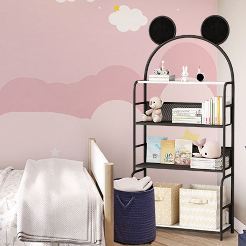 Modern Metal Bookshelf Etagere Vertical Open Shelf Bookcase in Burnish