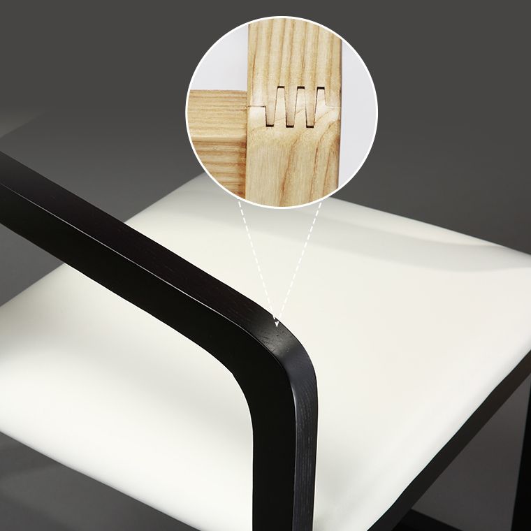 Gepolsterte armlose Esszimmerstühle im minimalistischen Stil mit offener Rückenlehne (2er-Set)