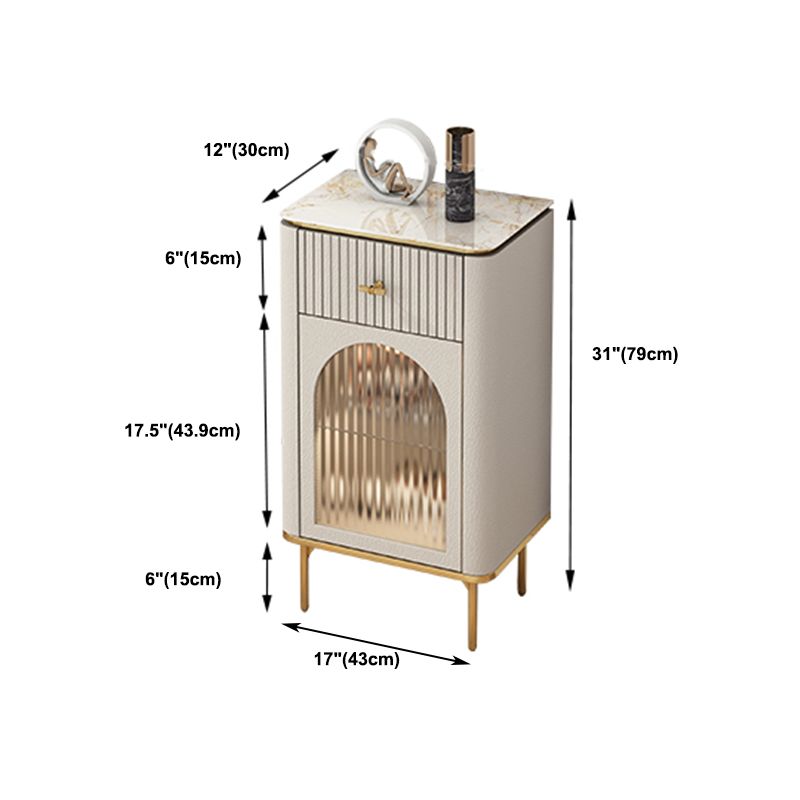 11.7-inch Width Glam Storage Chest Stone Storage Chest Dresser