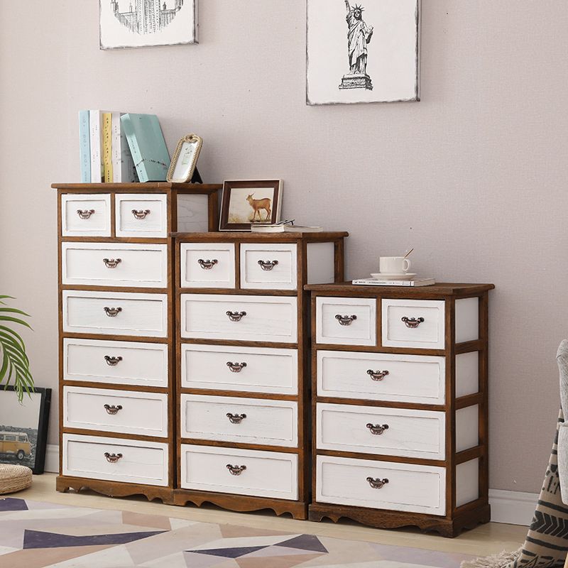 12" W Vertical Lingerie Chest Traditional Bedroom Storage Chest with Drawers