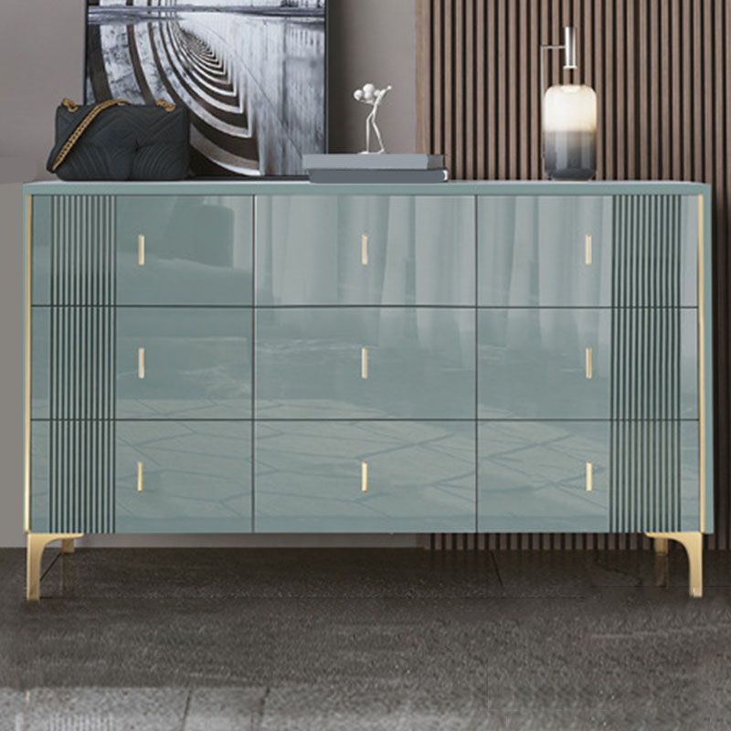 Vertical Glam Stone Storage Chest Bedroom Chest with Metal Legs