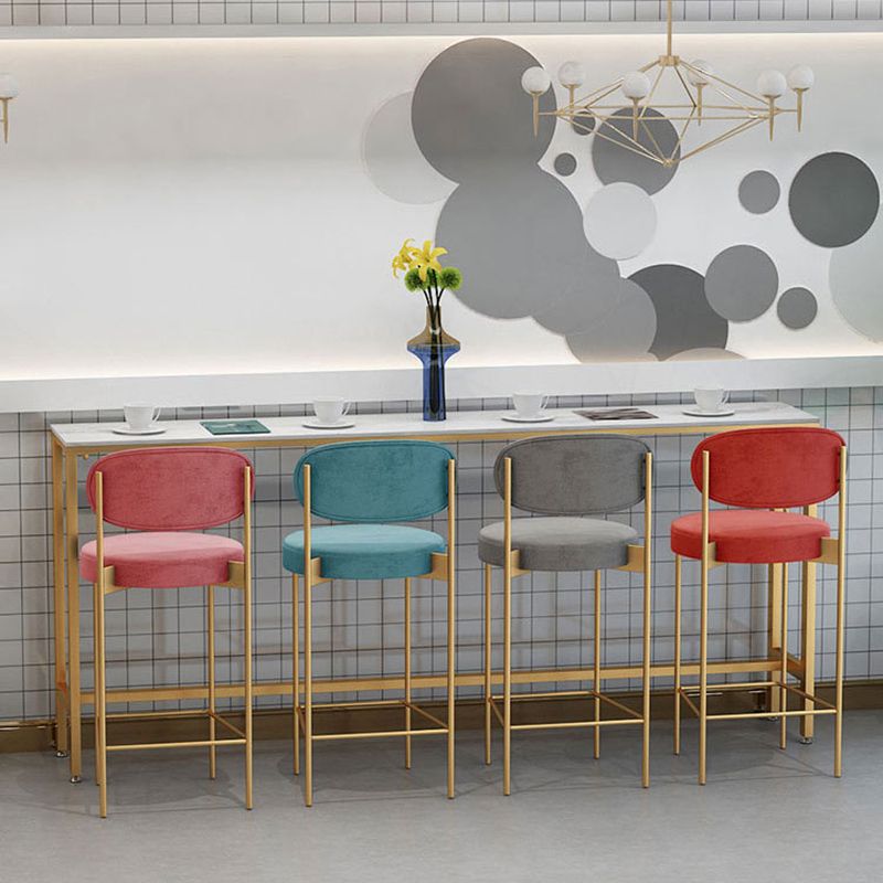 Glam Bar-height Table Faux Marble Top Pub Table for Dining Room