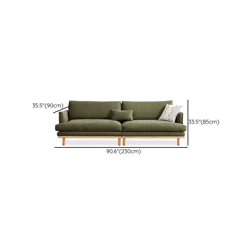 Contemporary Stationary Living Room Seating Square Arm Pillows