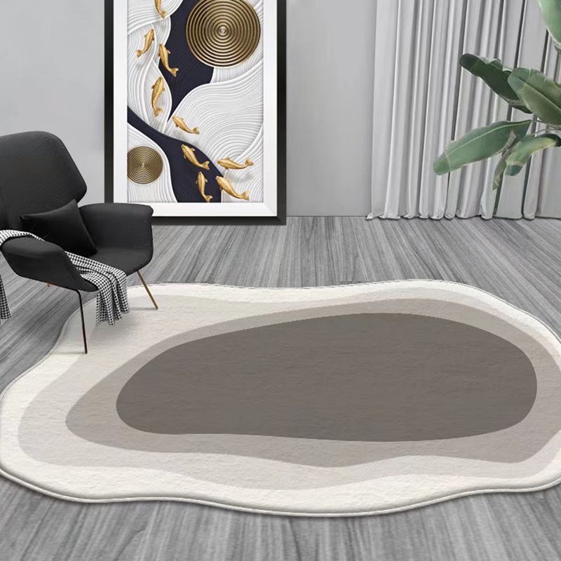Yeollw Modern Rug Polyester Gradient Rug Washable Rug for Drawing Room