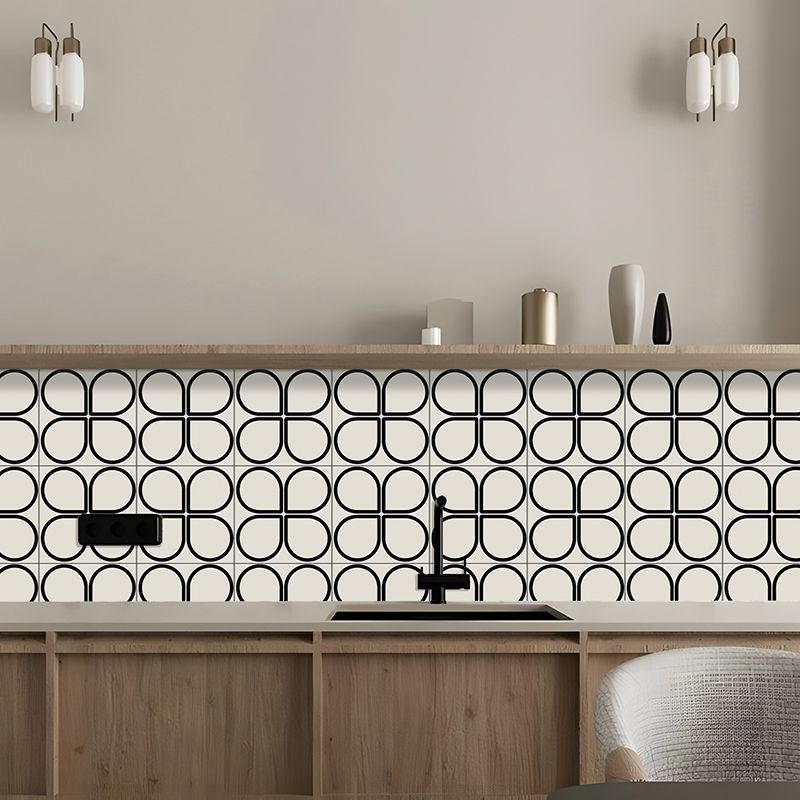 Pattern Printing Peel & Stick Tile Square Water Resistant Single Tile