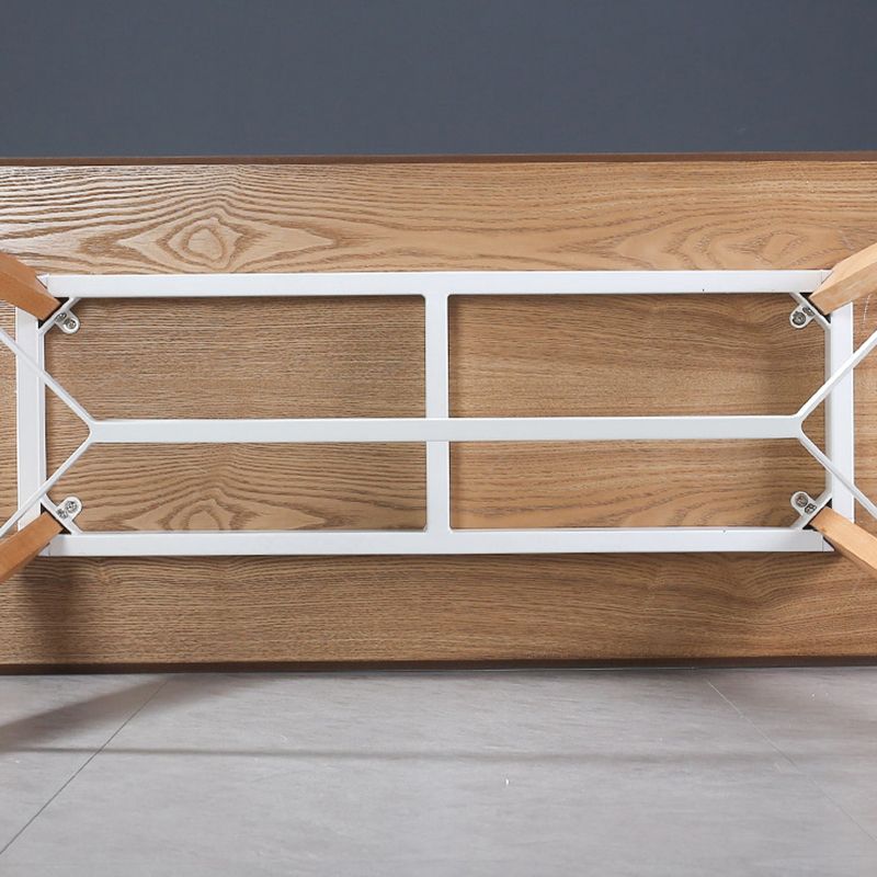 Modern Style Wooden Top Rectangle 4 Legs Bar Dining Table for Home